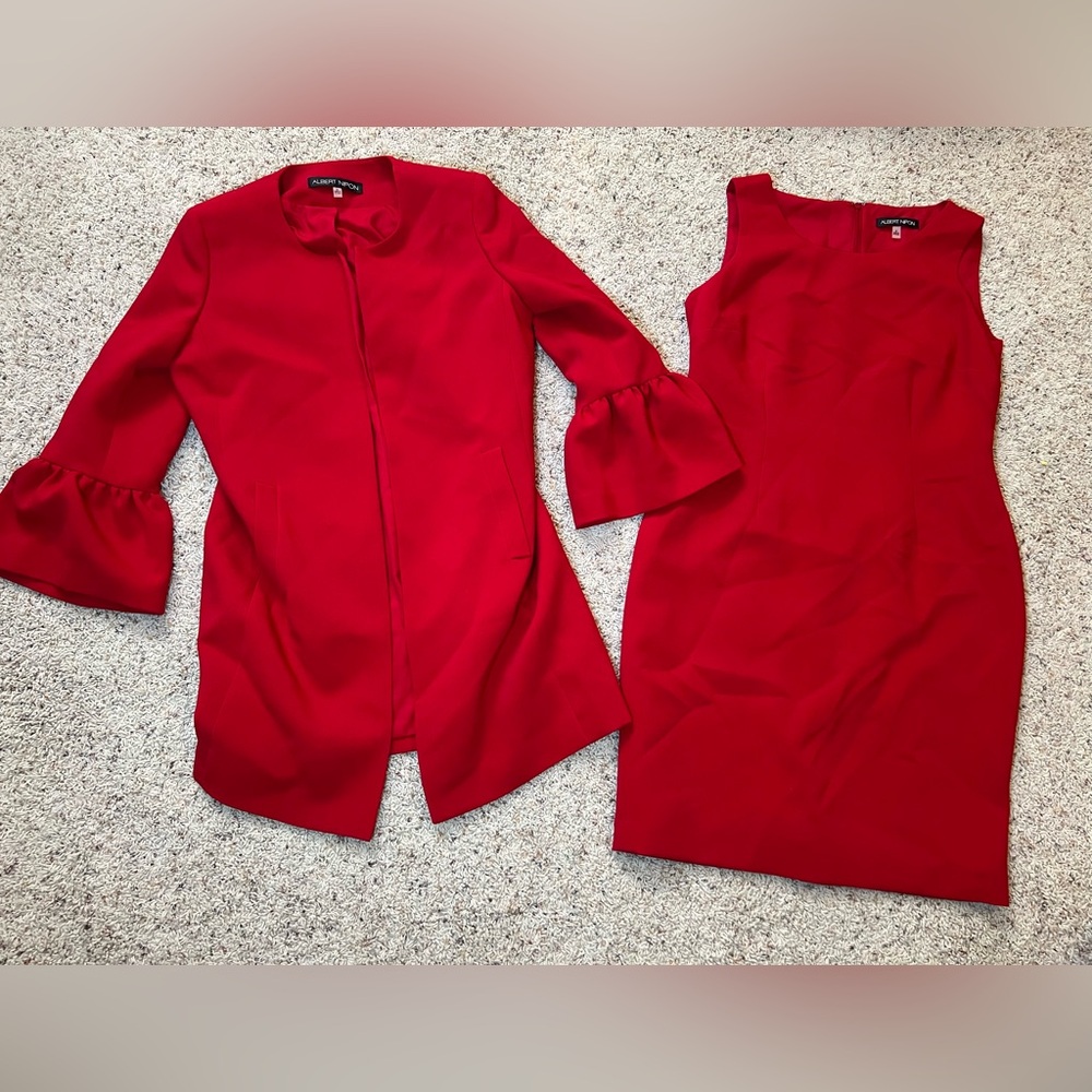 Albert Nipon jacket and‎ dress set size 6